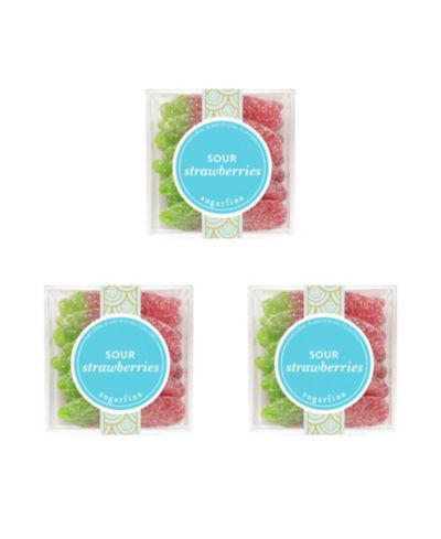 Sugarfina конфеты Sour Strawberries Small Candy Cube, 3 штуки