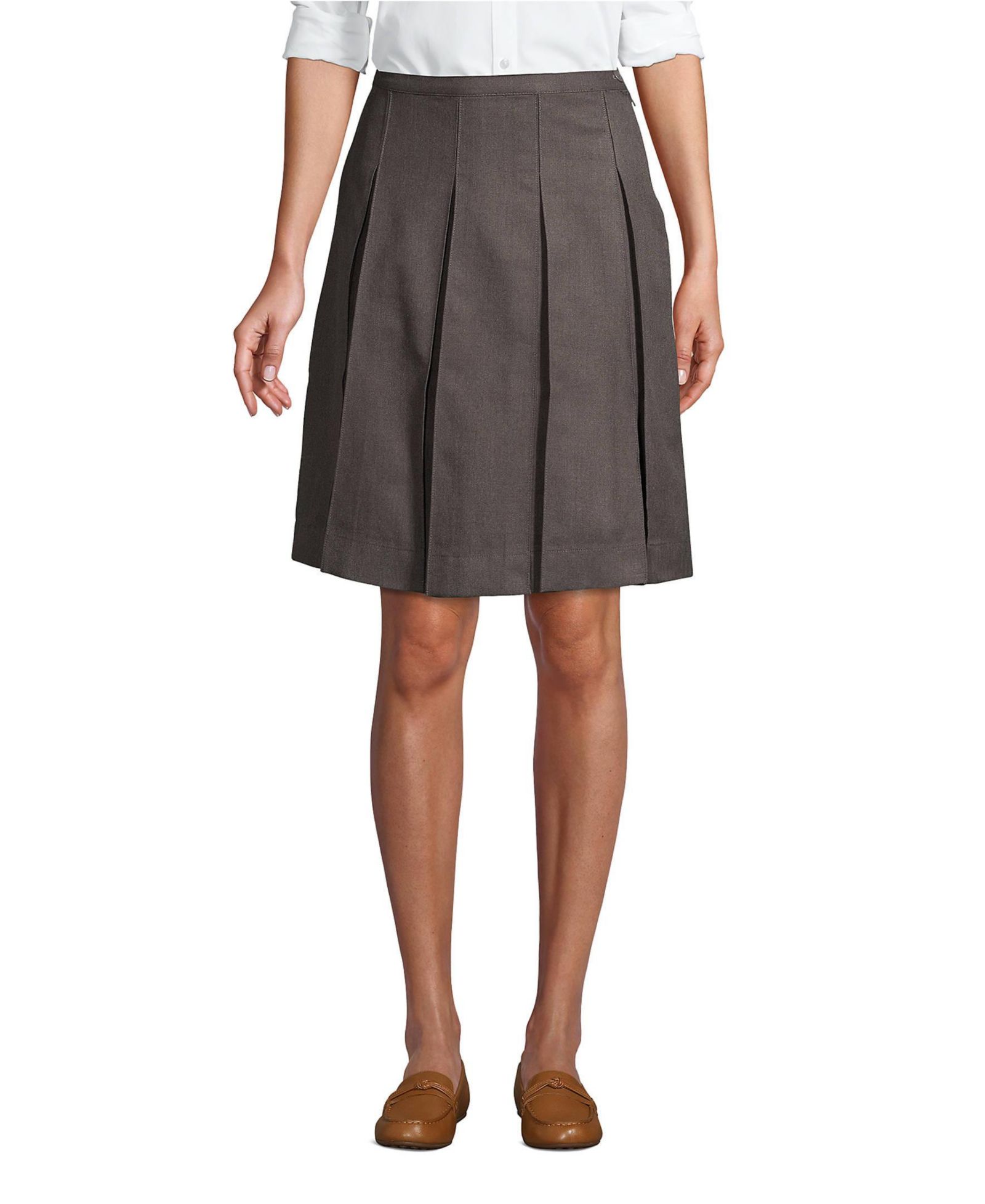 Женская юбка Lands' End Box Pleat выше колена
