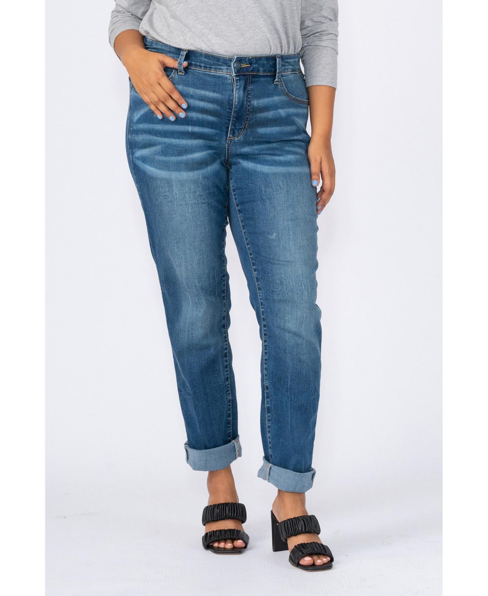 Slink Jeans Women's High Rise Boyfriend Jeans