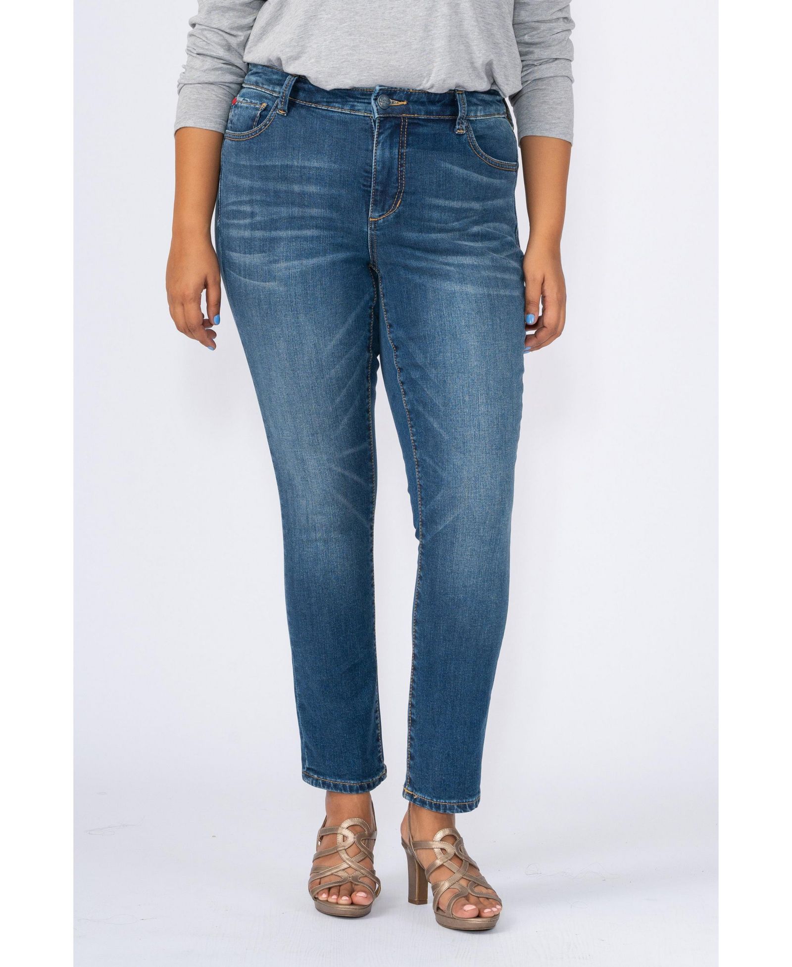 Slink Jeans Plus Size High Rise Ankle Skinny Jeans