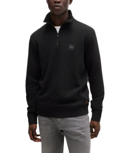 BOSS by Hugo Boss Men's Cotton-Terry Zip-Collar Regular-Fit Sweatshirt