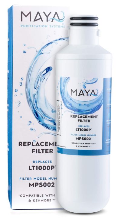 Maya LT1000P Compatible with: LG ADQ747935, MDJ64844601, LMXS28626D, LT1000PC, LT-1000PC Kenmore 46-9980, 469980, 1 Pack Water Filter Replacement