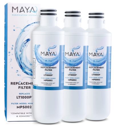 MAYA LT1000P Water Filter Replacement, Compatible with: LG ADQ747935, MDJ64844601, LMXS28626D, LT1000PC, LT-1000PC Kenmore 46-9980, 469980, 3 Pack