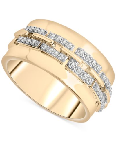 Audrey by Aurate Diamond Wide Band Statement Ring (1/4 ct. t.w.) in Gold Vermeil or Sterling Silver, Created for Macy's