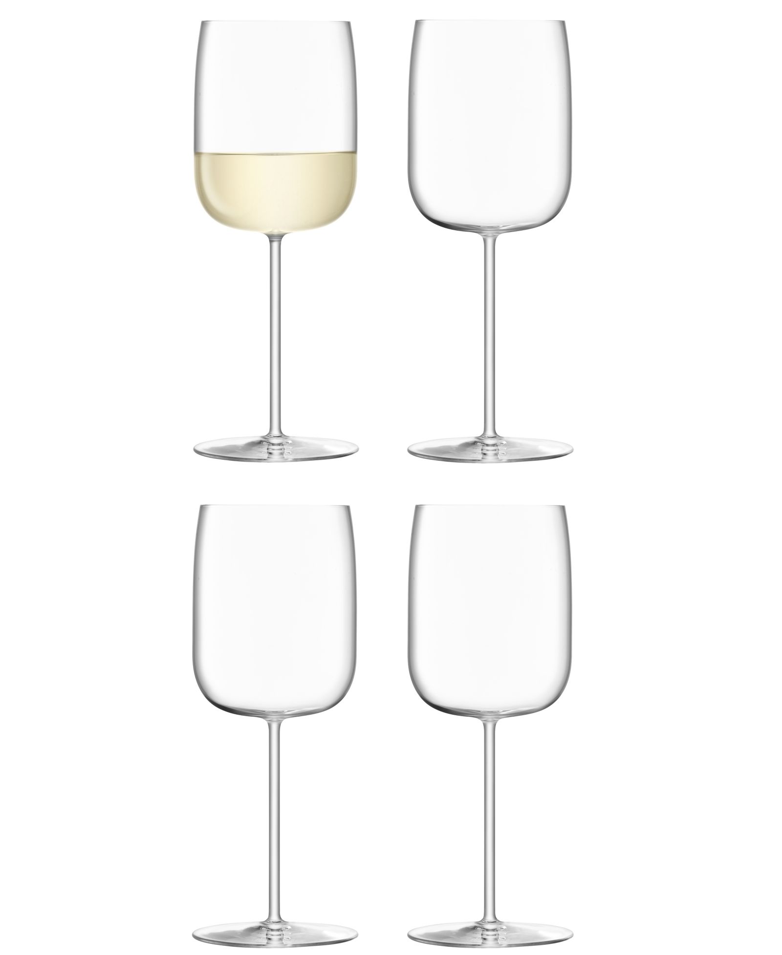 LSA International Borough White Wine Glasses, Set of 4