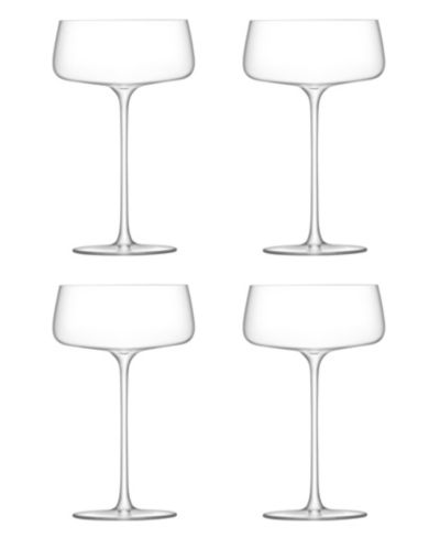 LSA International Metropolitan Champagne Saucers, Set of 4