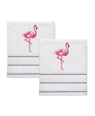 Набор полотенец для рук IZOD Flamingo Ticking Stripe 2-Pc. 16" x 28"