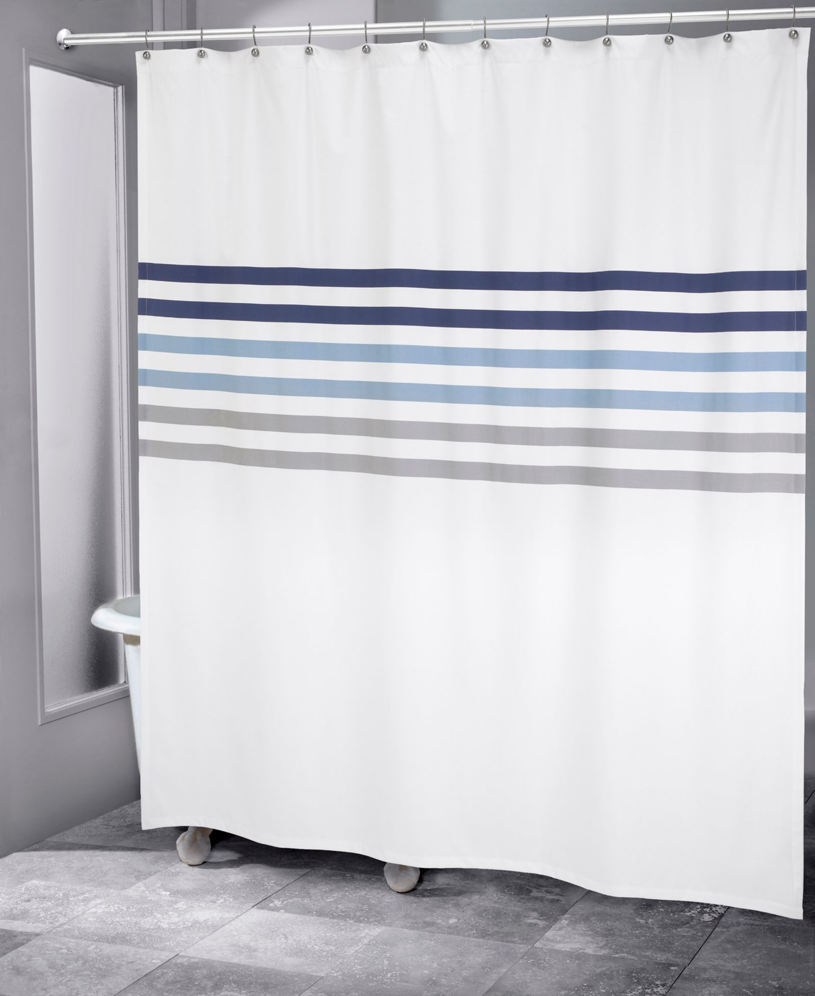 Izod Augusta stripe shower занавеска, 72" x 72"
