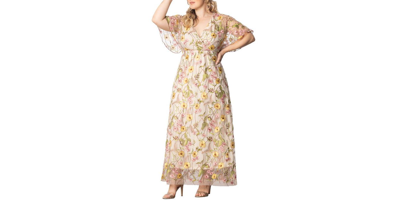 Вечернее платье Kiyonna Plus Size Embroidered Elegance Evening Gown