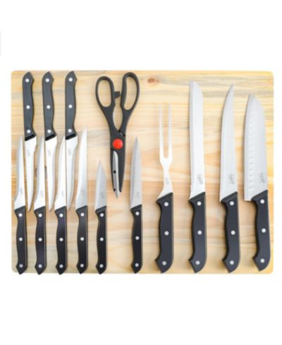 Набор столовых приборов Gibson Home Wildcraft Kitchen in a Box 15 Piece с разделочной доской