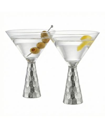 American Atelier Daphne Silver Martini Glasses, Set of 2