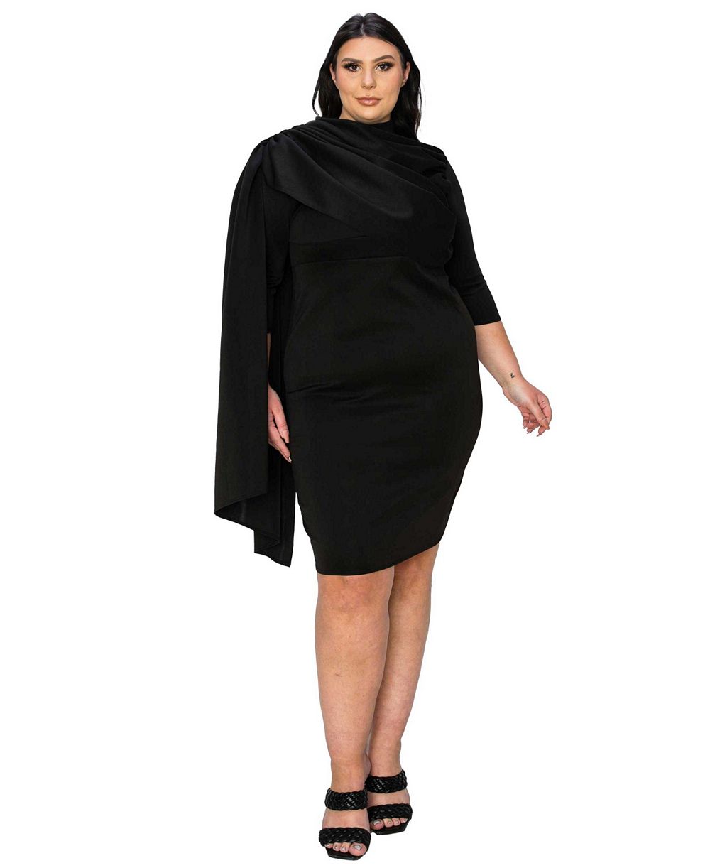 L I V D Plus Size Платье-кейп Dahlia с поясом