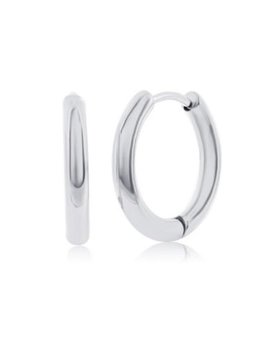Stainless Steel 11.5mm Polished Hoop Earrings