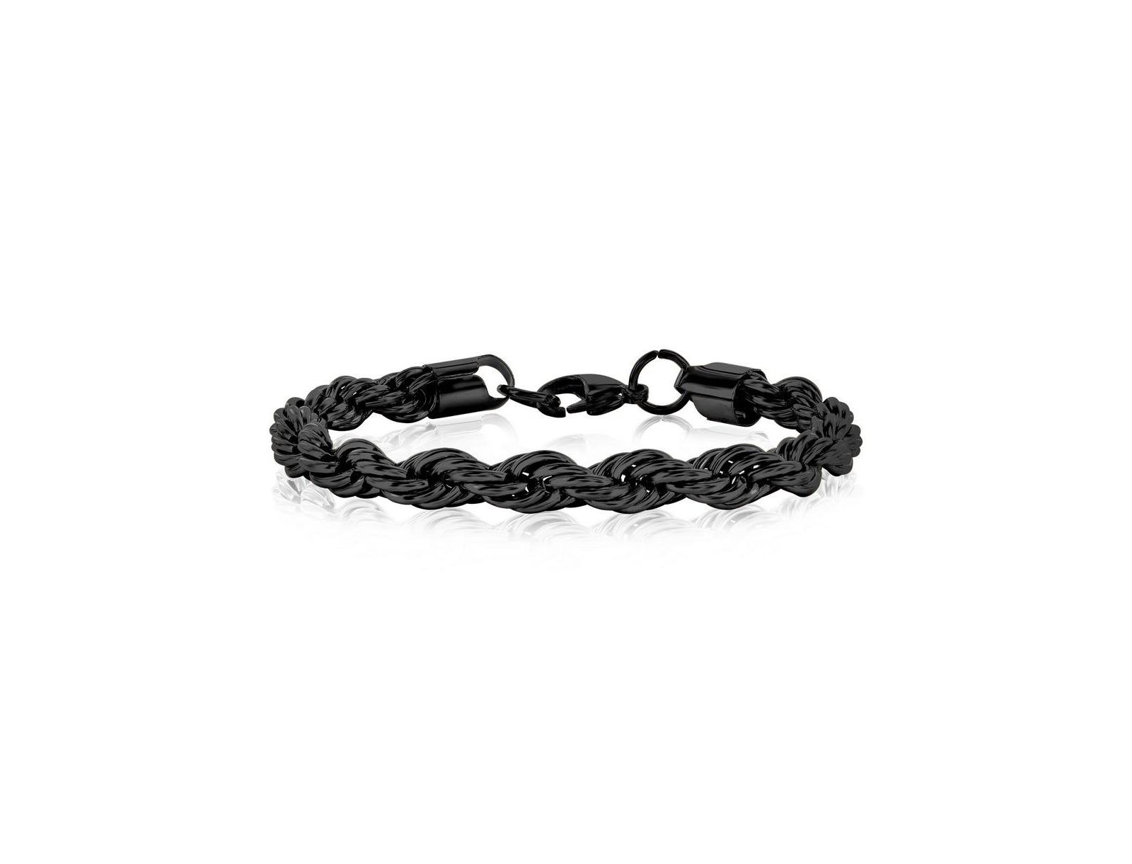 Metallo Stainless Steel 8mm Rope Chain Bracelet