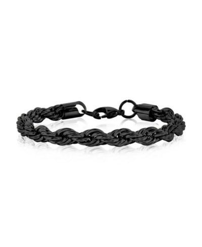 Metallo Stainless Steel 8mm Rope Chain Bracelet
