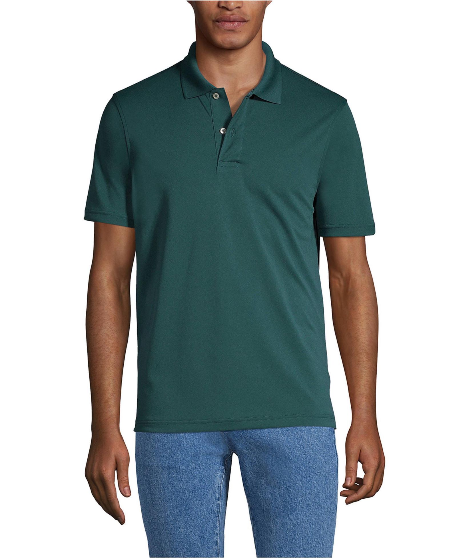 Lands' End Men's FlexPique Short Sleeve Polo Shirt