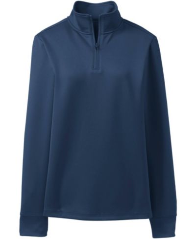 Lands' End Женский активный джемпер Quarter Zip Pullover
