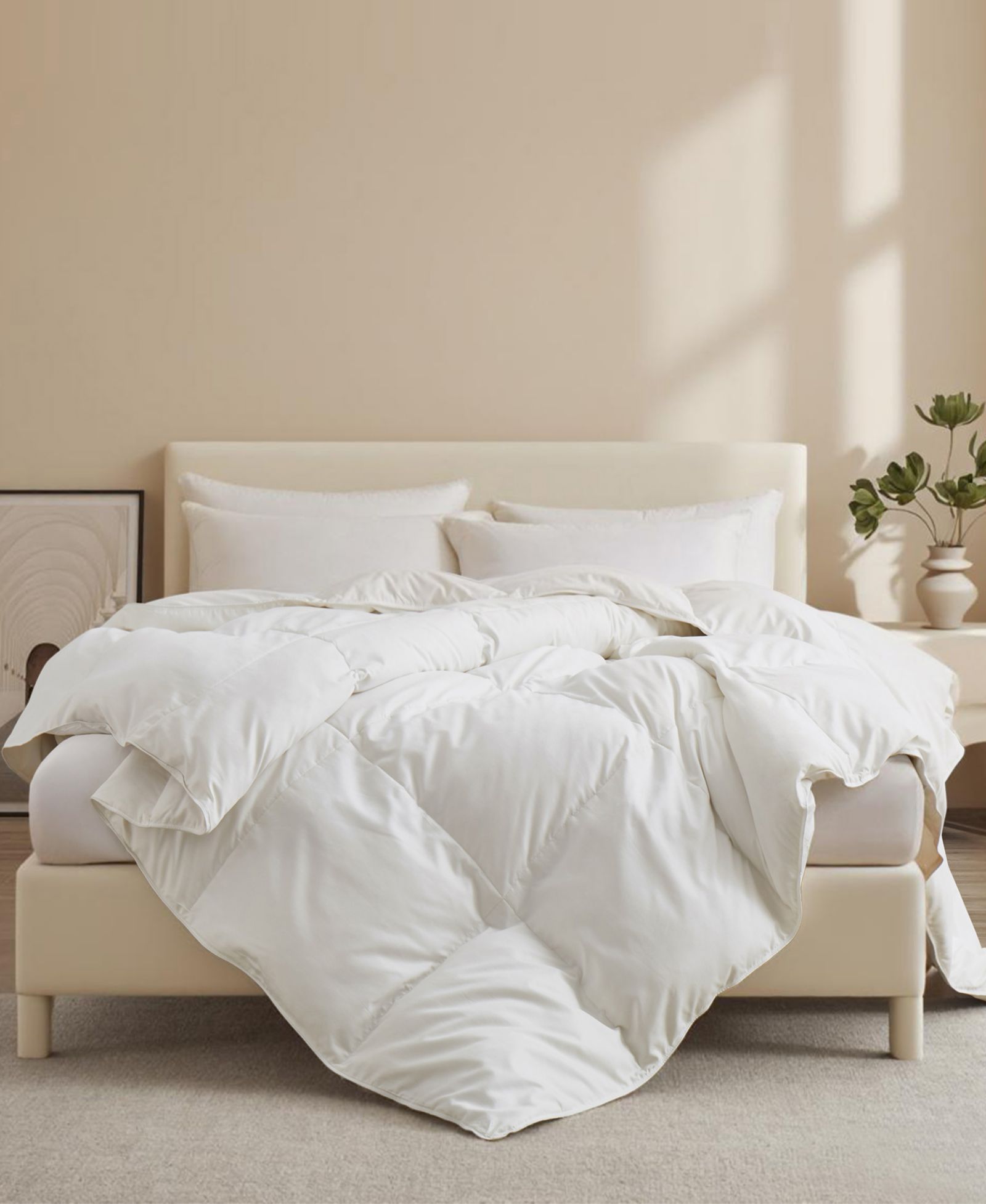 Unikome 360 Thread Count Lightweight Goose Down Feather Comforter, King