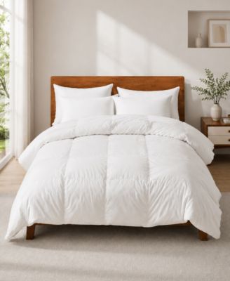 Unikome Lightweight White Goose Down Feather Fiber Comforter, Full/Queen