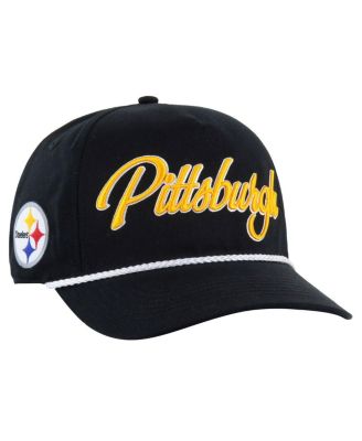 '47 Brand Men's Black Pittsburgh Steelers Overhand Hitch Adjustable Hat