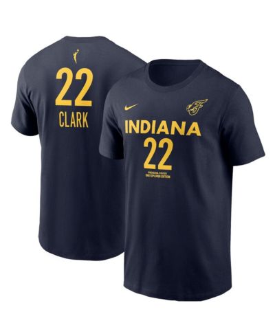 Nike Мужская и Женская футболка Nike Caitlin Clark Navy Indiana Fever 2024 WNBA Draft Explorer Edition Player Name & Number