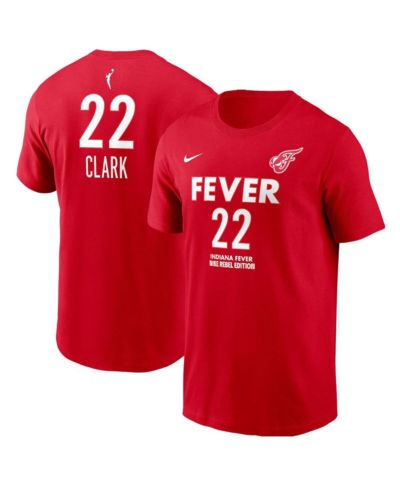 Nike Men's and Women's Caitlin Clark Red Indiana Fever 2024 WNBA Draft Rebel Edition Player Name & Number T-Shirt