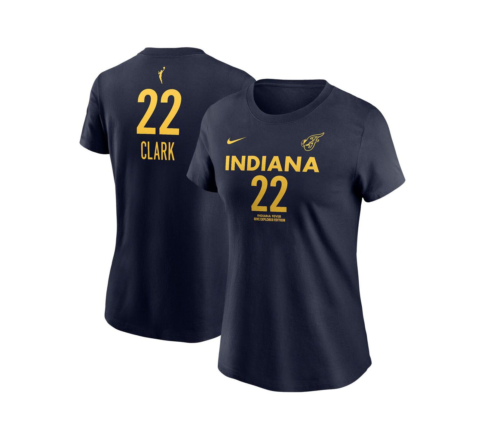 Nike Unisex Caitlin Clark Navy Indiana Fever 2024 WNBA Draft Explorer Edition Player Name & Number T-Shirt