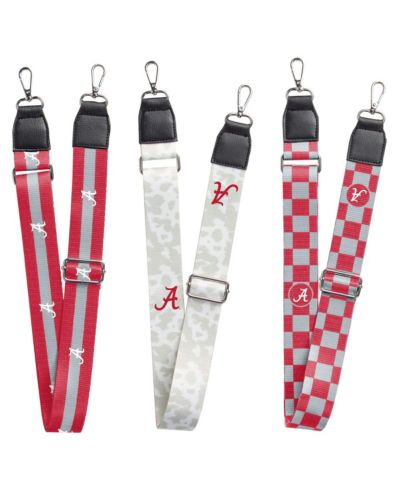 Набор из 3 ремешков для сумок Logo Brands Alabama Crimson Tide