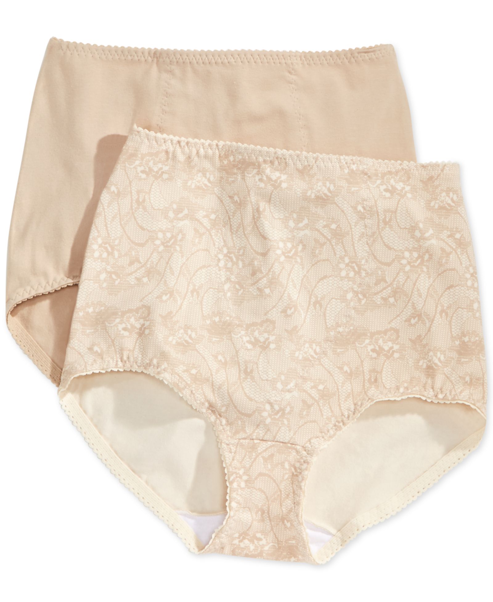 Bali Women's  Light Tummy-Control Cotton 2-Pack Brief Underwear X037