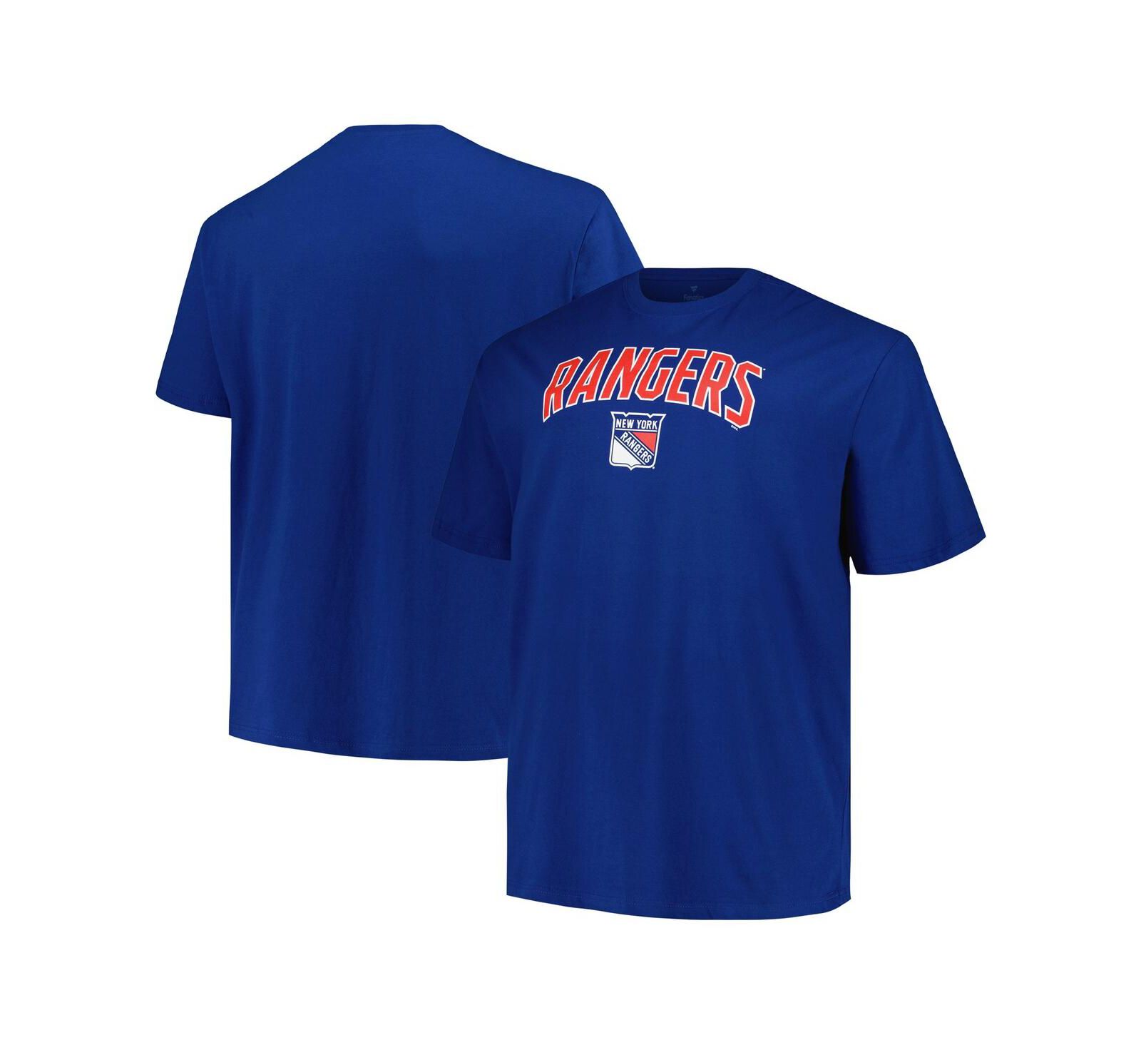 Мужская футболка Profile Blue New York Rangers Big & Tall Arch Over Logo