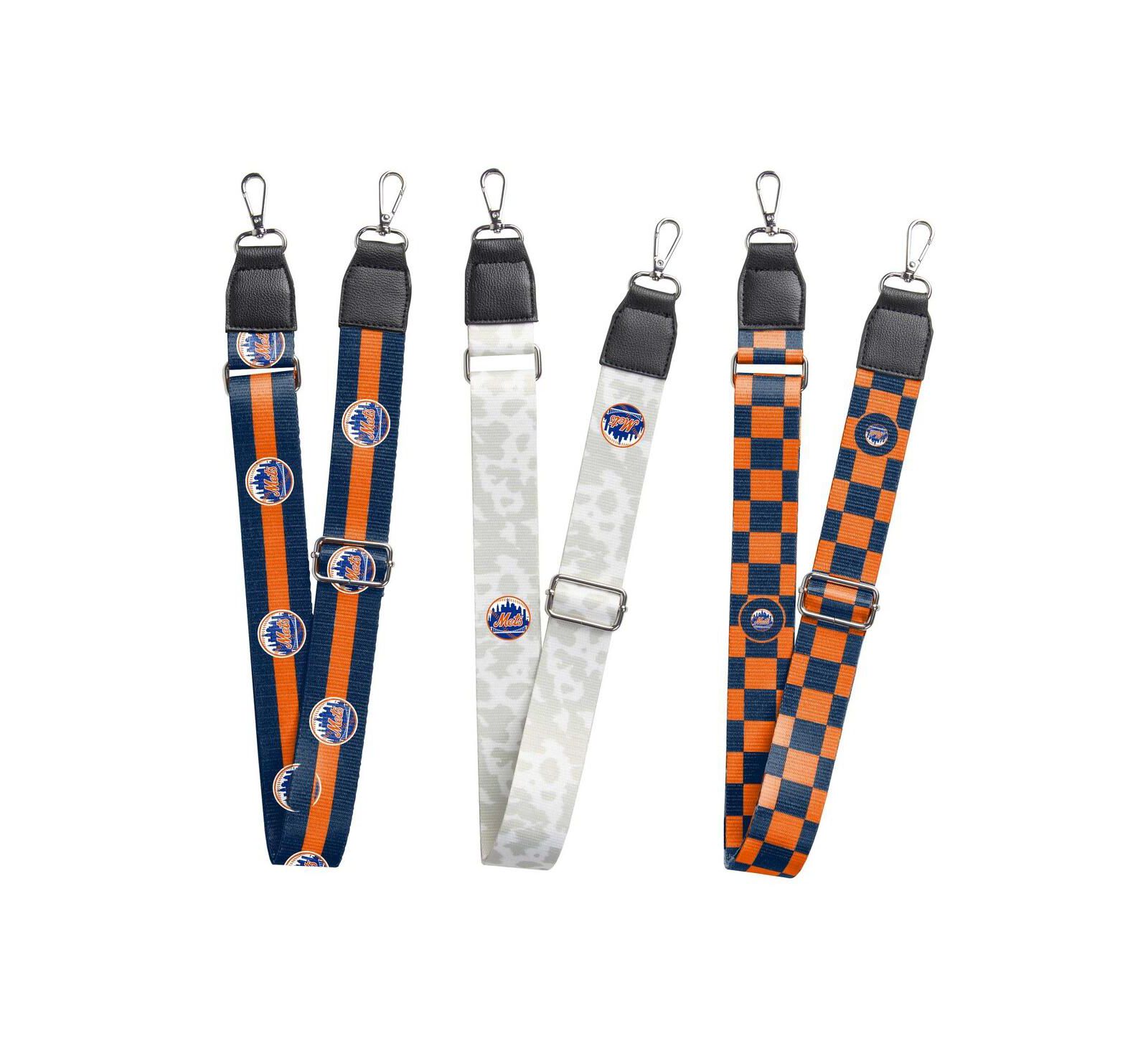 Logo Brands Набор ремешков для сумок New York Mets 3-Pack
