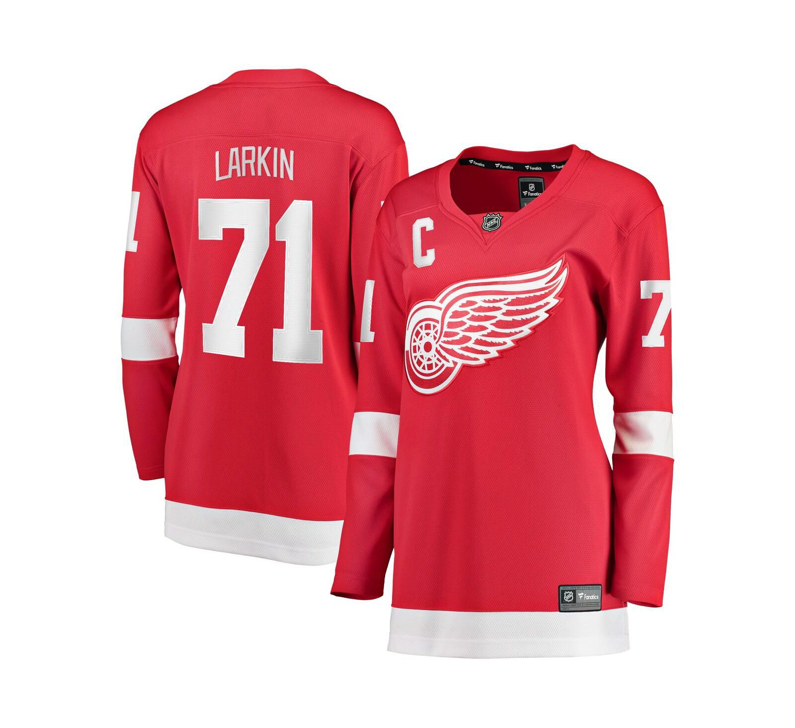 Джерси Fanatics Branded Women's Dylan Larkin Red Detroit Red Wings Home Breakaway Player