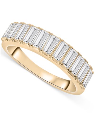 Nano Emerald Color Baguette Ring (1 ct. t.w.) in Gold Vermeil (Also in Nano White Sapphire Color, Nano Ruby Color, & Nano Blue Sapphire Color ), Created for Macy's