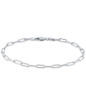 Браслет Giani Bernini Diamond-Cut Paperclip Chain Link в Sterling Silver или 18k Gold-plated Sterling Silver