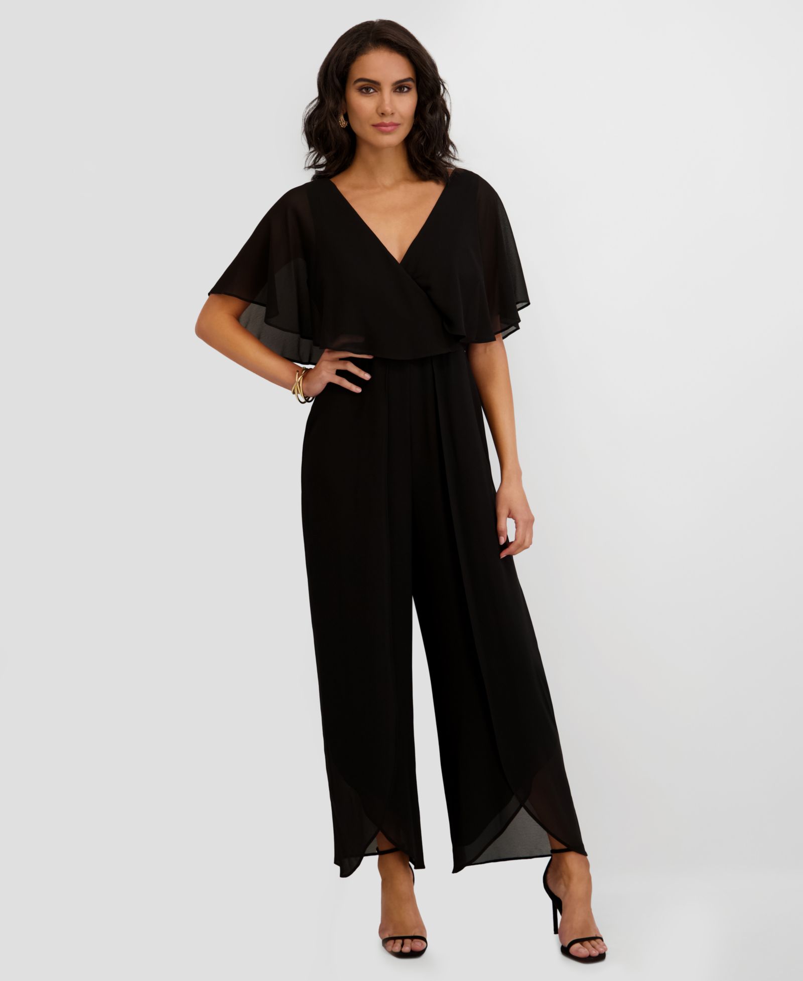 kensie Women's Flutter-Sleeve Jumpsuit