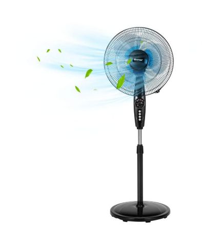 Slickblue, Adjustable Height Oscillating Fan with Quiet Operation, for Home or Office Use