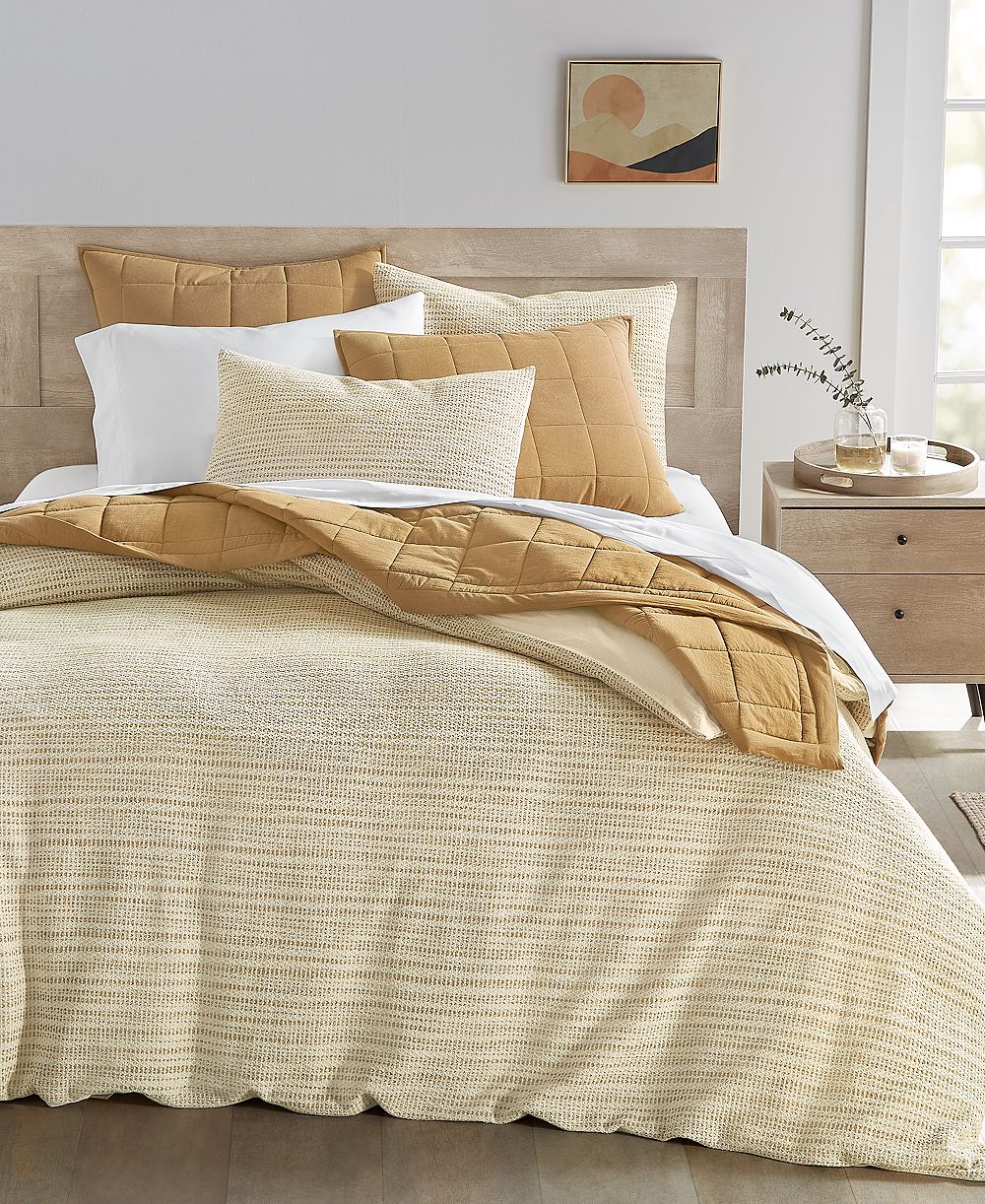 Oake Basketweave Geo 3-Pc. Comforter Set, King, Exclusively at Macy’s