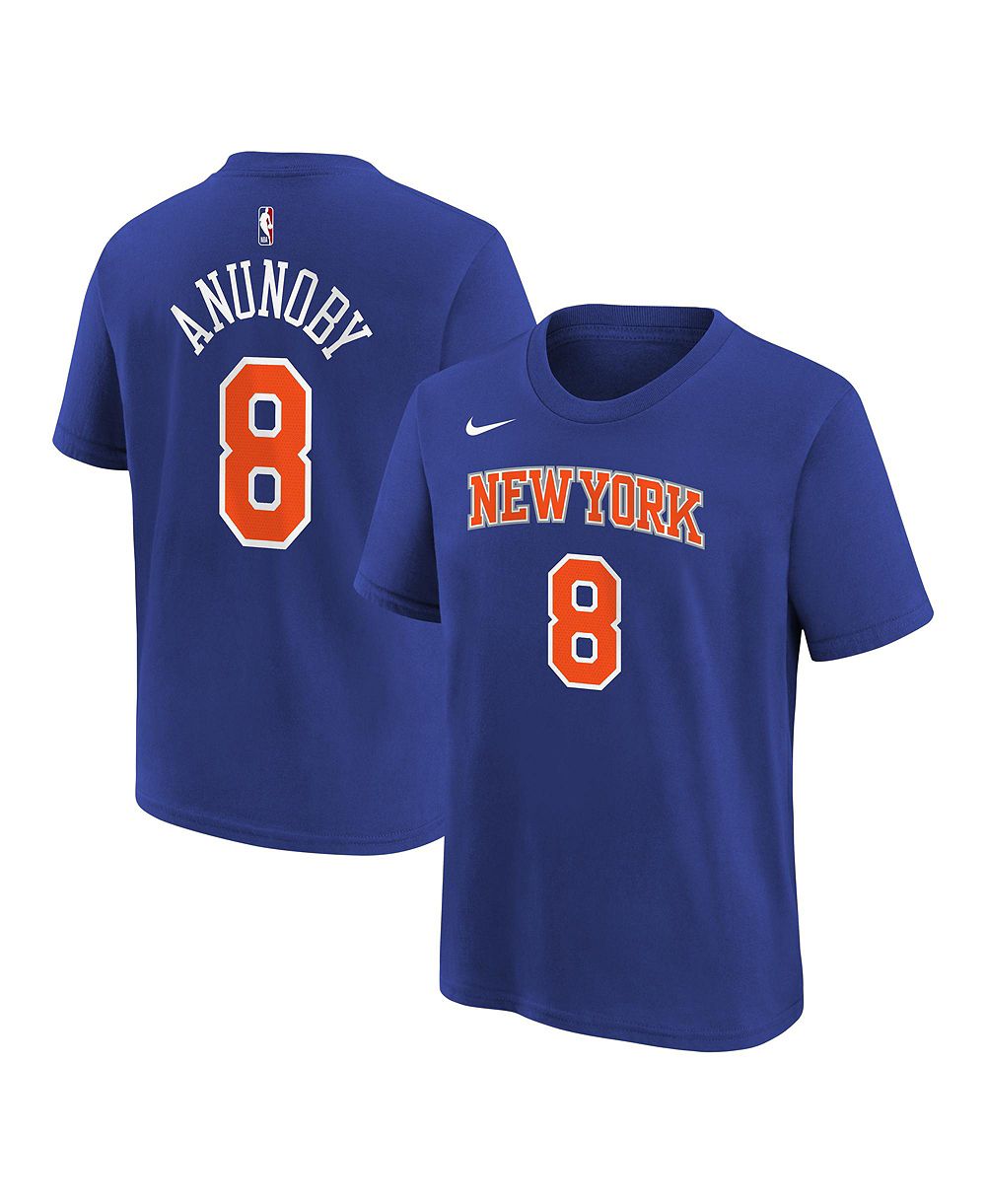 Детская футболка Nike Blue New York Knicks OG Anunoby Icon Name & Number