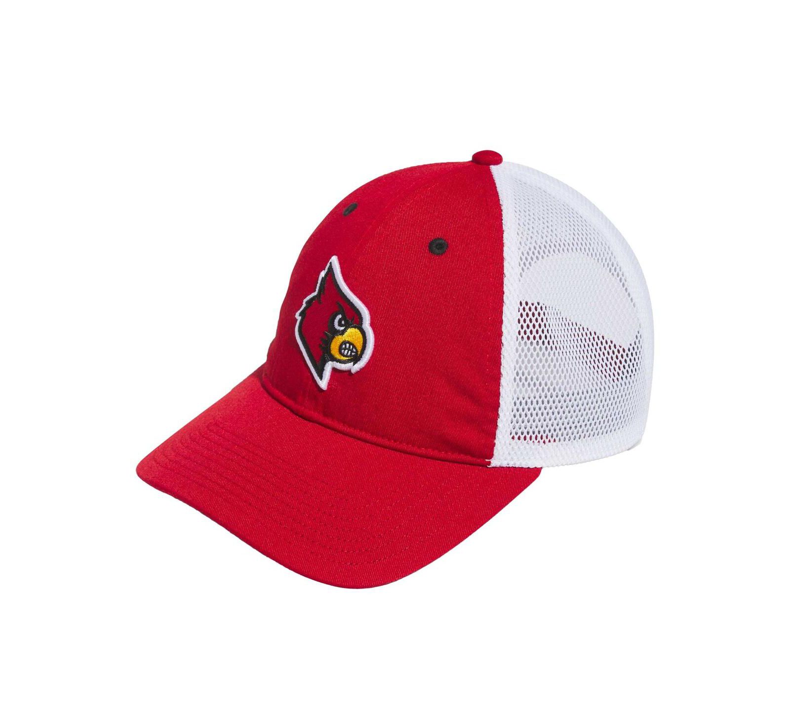Adidas Men's Red Louisville Cardinals Mascot Slouch Trucker Adjustable Hat