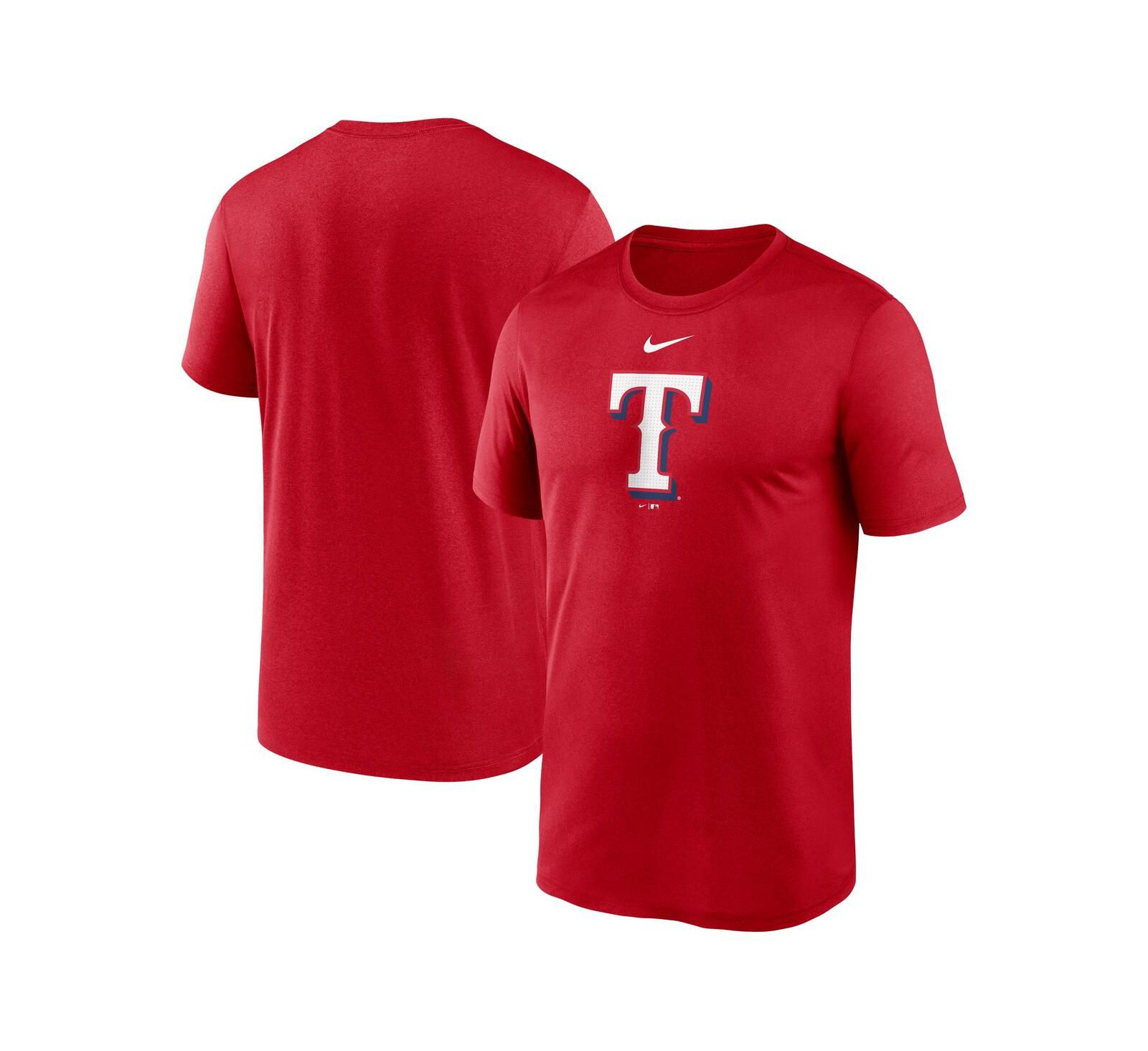Nike Men's Red Texas Rangers Legend Fuse Large Logo Performance T-Shirt