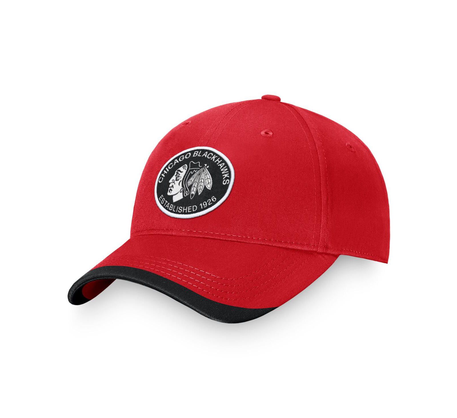 Fanatics Branded мужская кепка Chicago Blackhawks Fundamental Adjustable Red