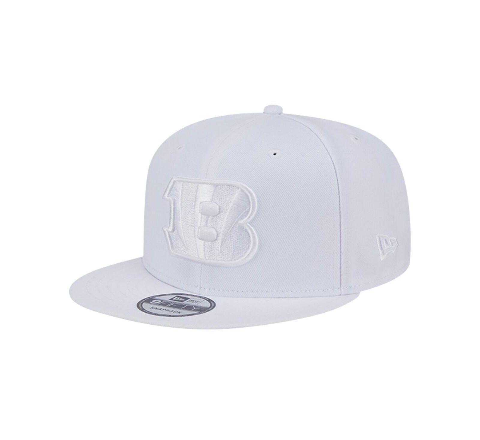 New Era Men's Cincinnati Bengals Main White on White 9Fifty Snapback Hat
