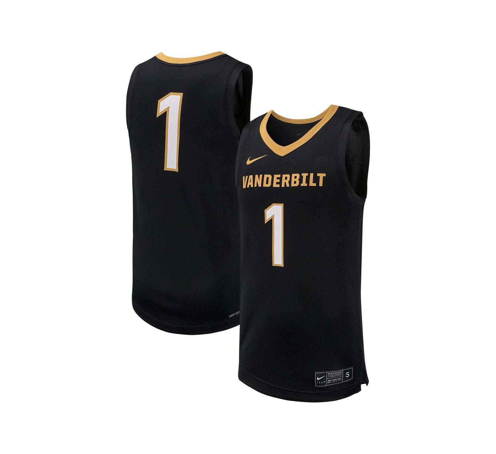 Мужская баскетбольная джерси Nike Vanderbilt Commodores Replica, черная