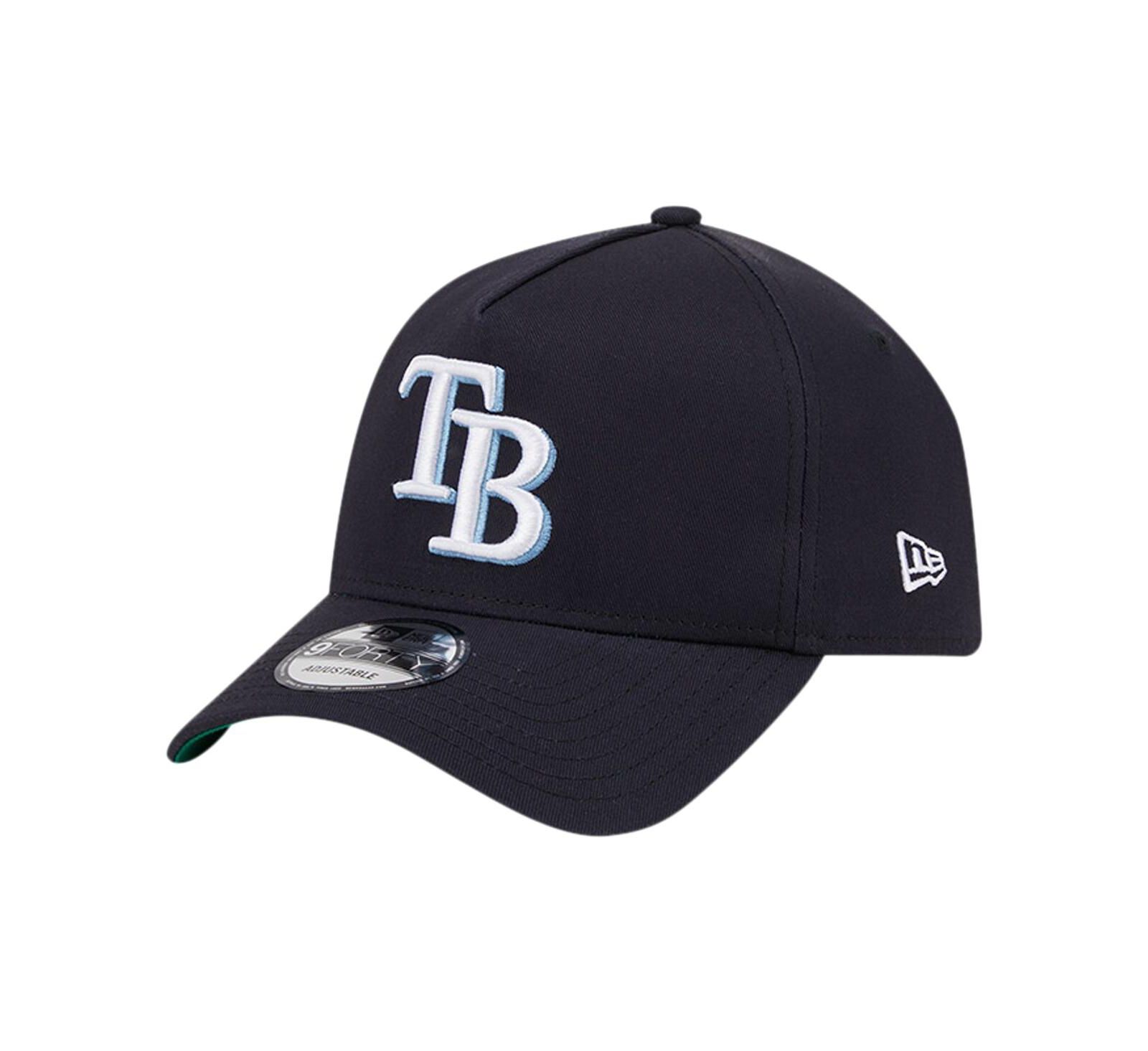 New Era Men's Navy Tampa Bay Rays Team Color A-Frame 9Forty Adjustable Hat