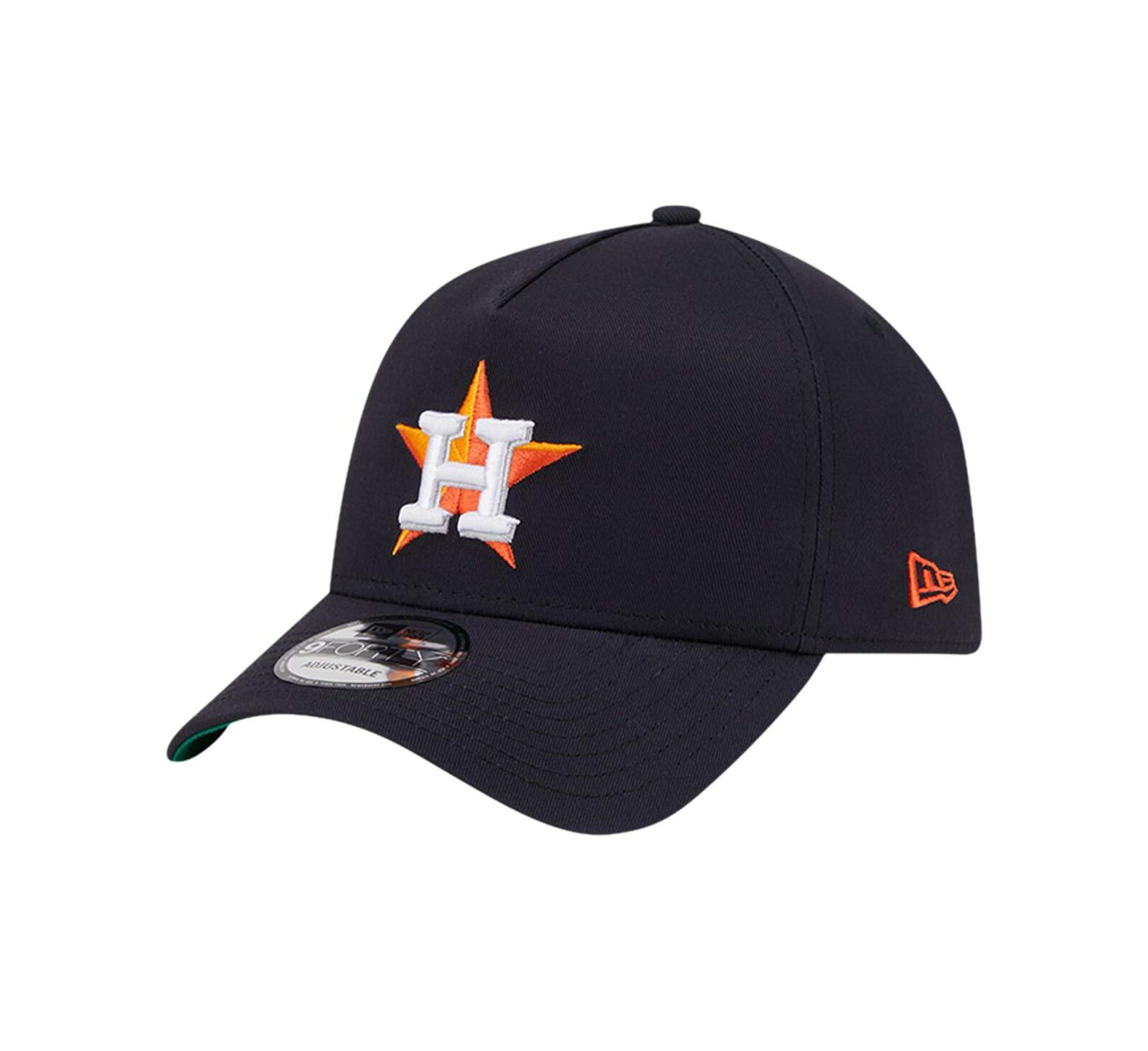 New Era Men's Navy Houston Astros Team Color A-Frame 9Forty Adjustable Hat