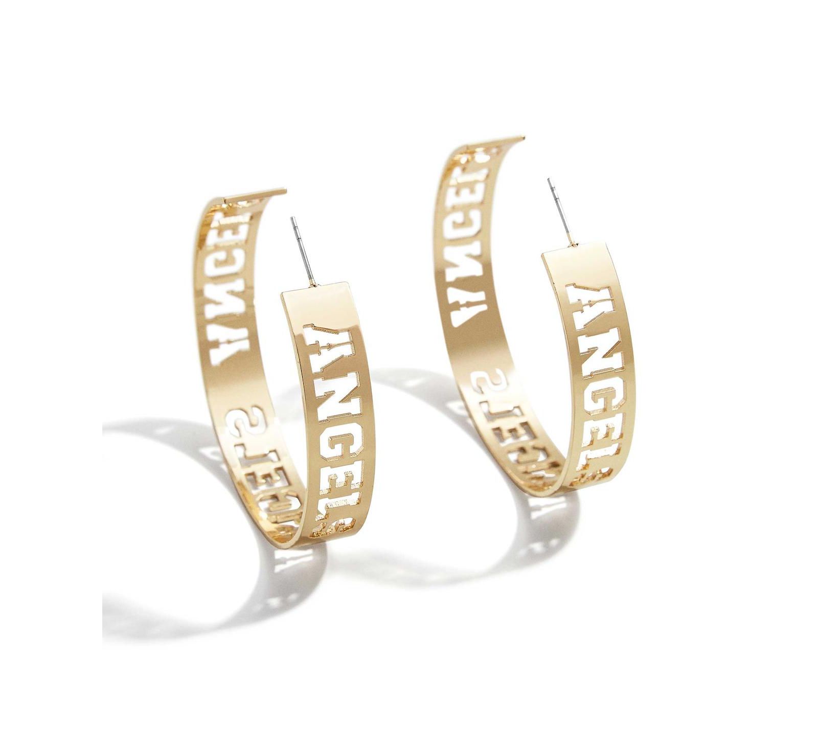 Серьги-кольца Wear by Erin Andrews x Baublebar Los Angeles Angels Large Cutout