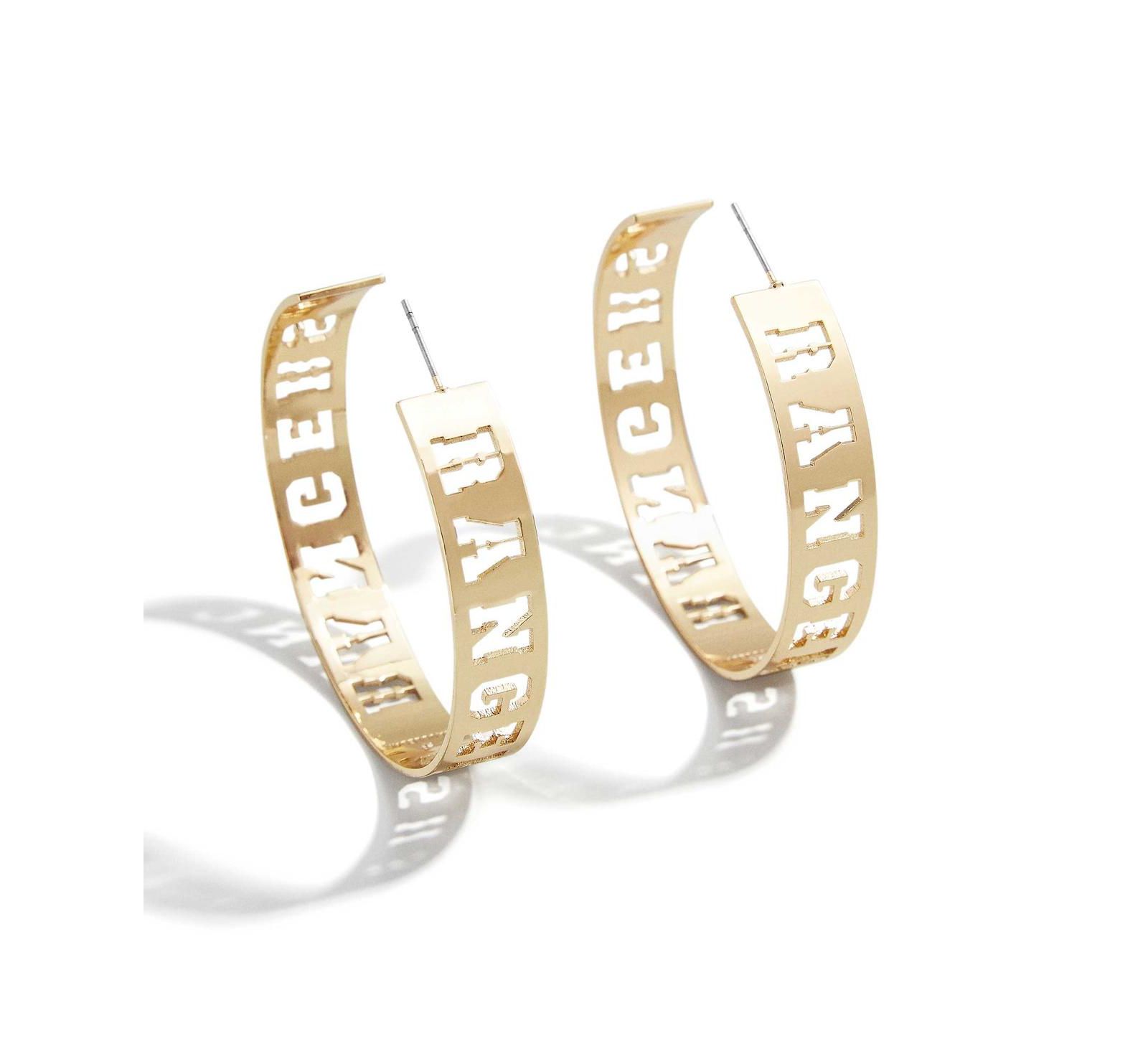 Серьги-кольца Wear by Erin Andrews x Baublebar Texas Rangers Large Cutout