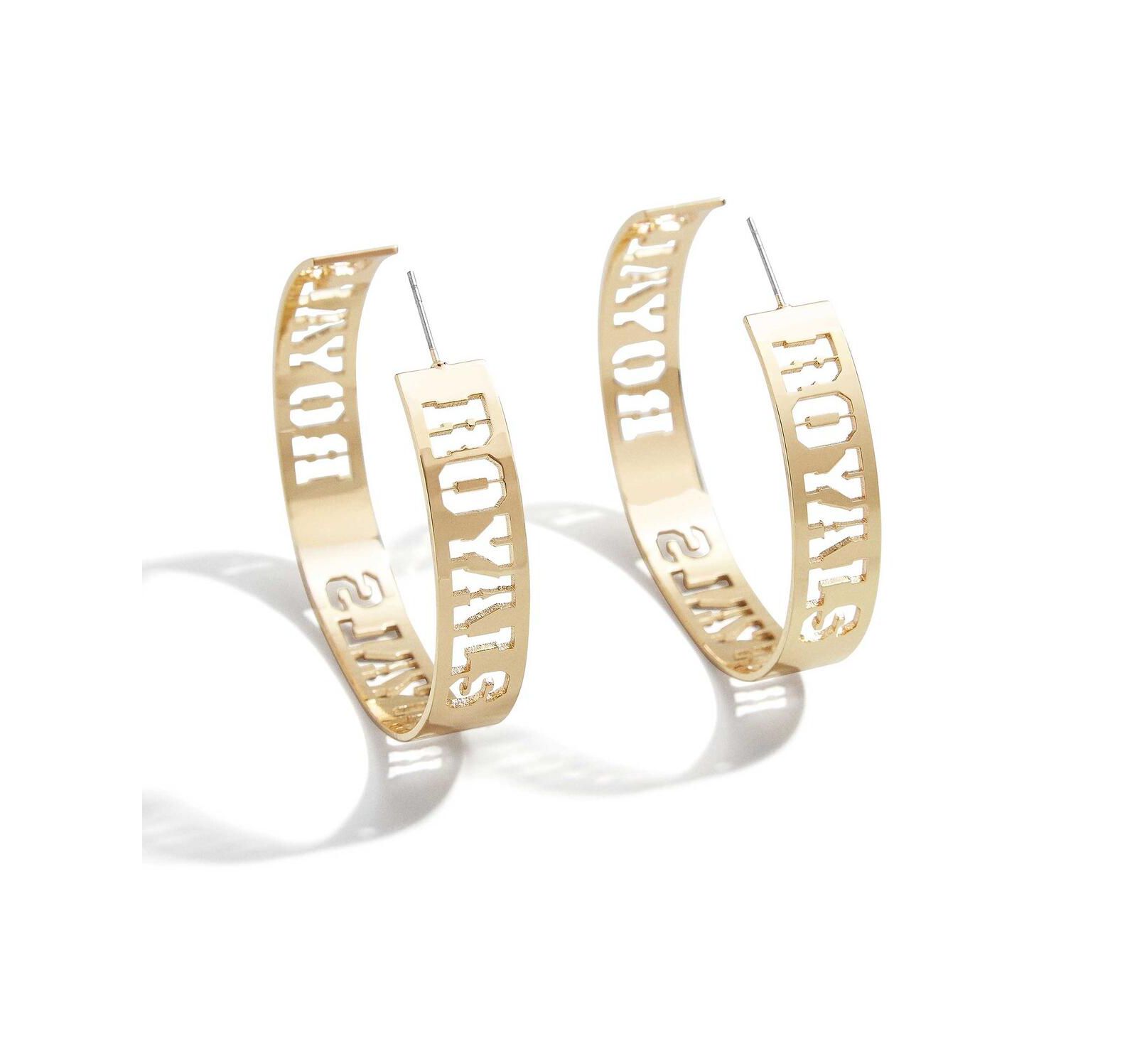 Серьги-кольца Wear by Erin Andrews x Baublebar Kansas City Royals Large Cutout