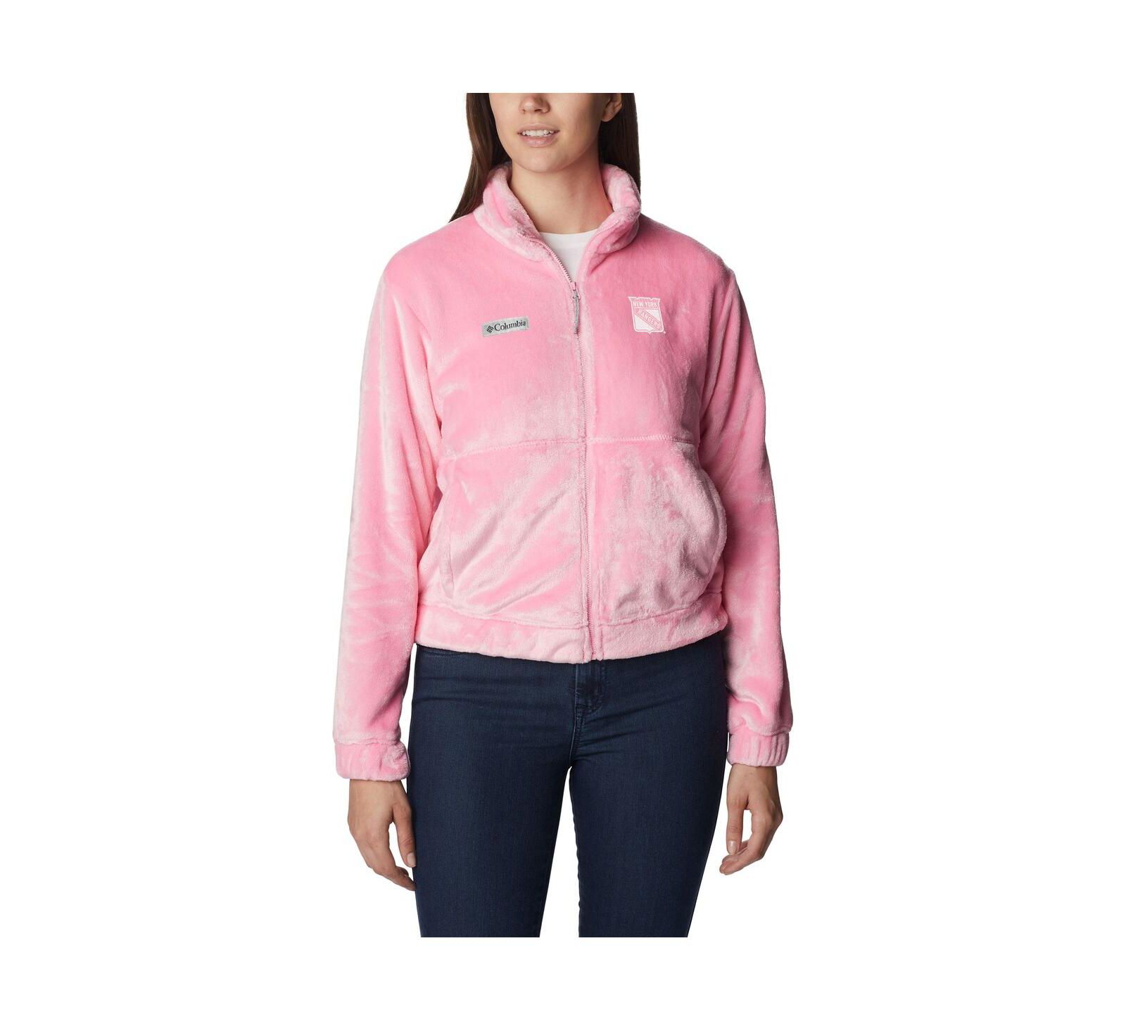 Women's Columbia Pink New York Rangers Fire Side Full-Zip Jacket