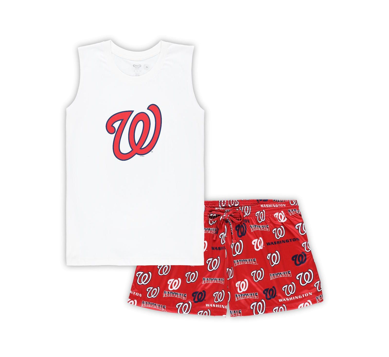 Женский комплект для сна Concepts Sport Washington Nationals Plus Size: майка и шорты